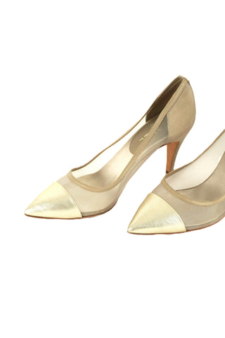 Point Toe Mesh Pumps