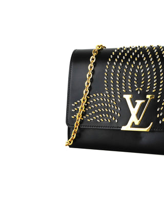 Fleur De Lys Pochette Studded Chain Bag