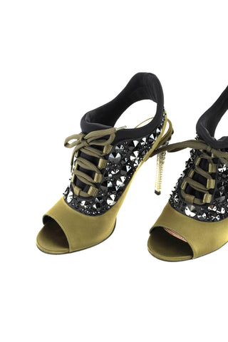 Limited Edition Swarovski Crystal-Embellished Slingback Sandals