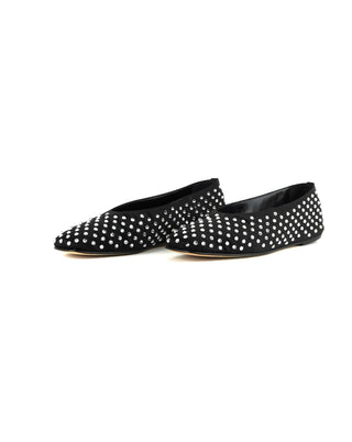 Crystal-Embellished Ballerina Flats