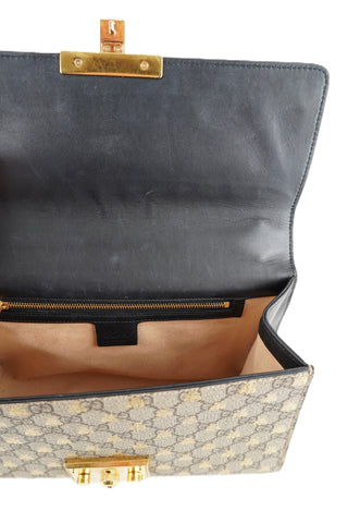 Padlock GG Supreme Small Bees Shoulder Bag