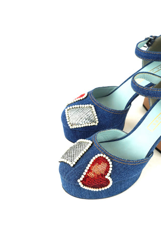 Denim Platform Mary Jane's