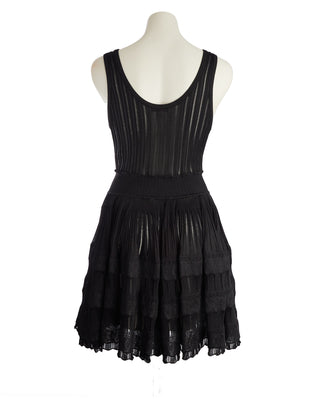 Stretch-Knit Skater Mini Dress