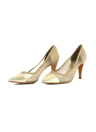 Point Toe Mesh Pumps