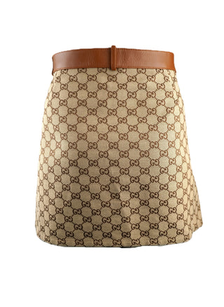 Leather Trimmed Skirt