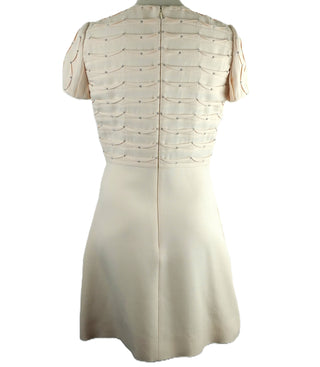 Crystal-Embellished Wool and Silk-Blend Crepe Mini Dress