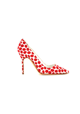 Polka Dot Print Pumps