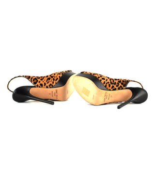 Leopard-Print Slingback Pumps