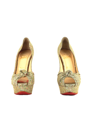 Jenny Glitter Peep-Toe Pumps