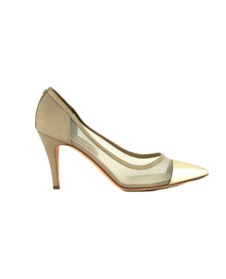 Point Toe Mesh Pumps