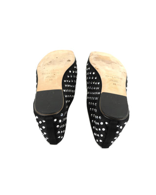 Crystal-Embellished Ballerina Flats