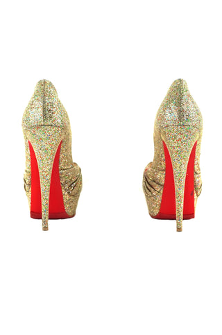 Jenny Glitter Peep-Toe Pumps