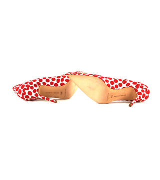 Polka Dot Print Pumps