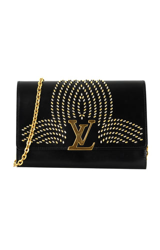 Fleur De Lys Pochette Studded Chain Bag