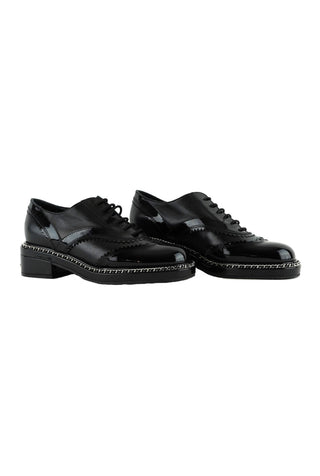 Chain-Link Brogue Oxford Shoes