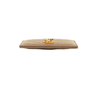 Grain De Poudre Matelasse Chevron Monorgram Card Holder