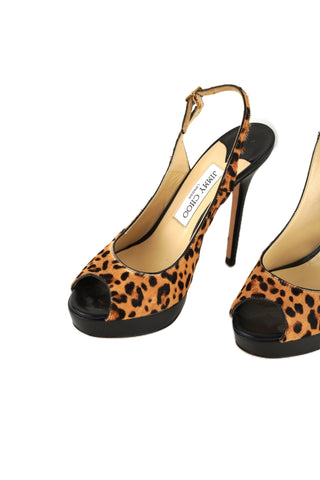 Leopard-Print Slingback Pumps