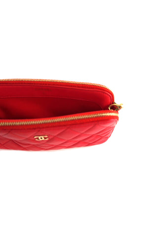 Double Zip Wallet on Chain Bag