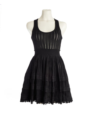 Stretch-Knit Skater Mini Dress