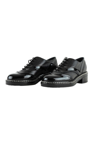 Chain-Link Brogue Oxford Shoes