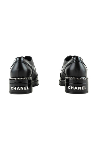 Chain-Link Brogue Oxford Shoes