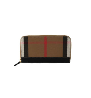 Large Check Zip Wallet