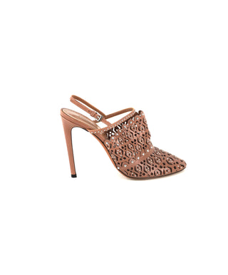 Laser-Cut Accents Slingback Pumps