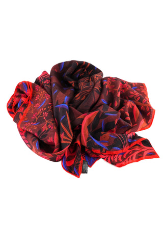 Panthere Tropical Motif Scarf