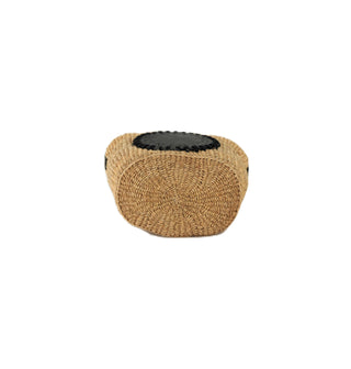Logo Raffia Crossbody Bag