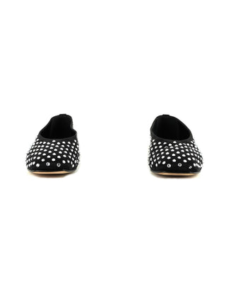 Crystal-Embellished Ballerina Flats