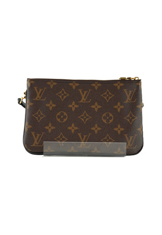 Reverse Monogram Double Zip Pochette Bag