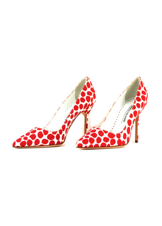 Polka Dot Print Pumps