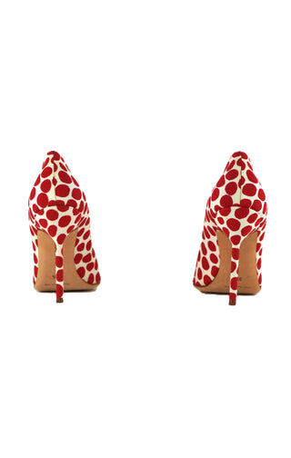 Polka Dot Print Pumps