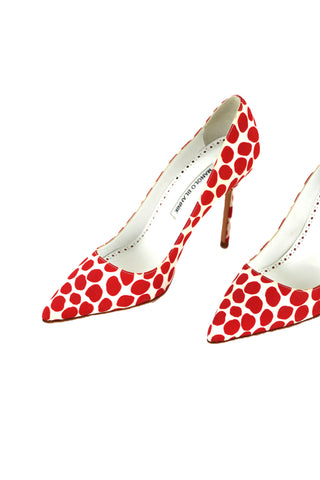 Polka Dot Print Pumps