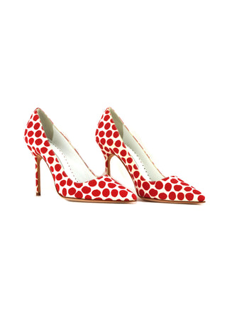 Polka Dot Print Pumps