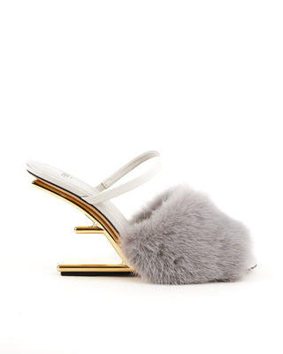 Fur Leather Trim Slides