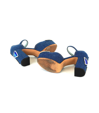 Denim Platform Mary Jane's