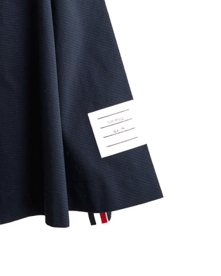 Thigh Length Dropped Back Pleated Skirt with Lace-Up