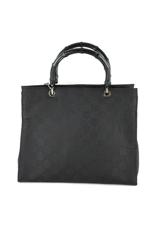 Vintage Bamboo Handle Tote Bag