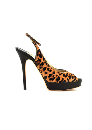 Leopard-Print Slingback Pumps