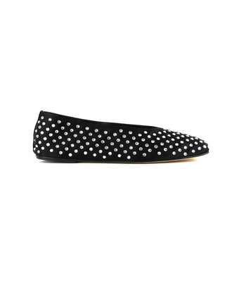 Crystal-Embellished Ballerina Flats