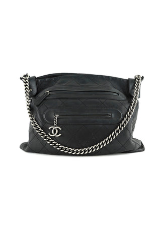 Vintage Paris-Edinburgh Front Zip Hobo Bag