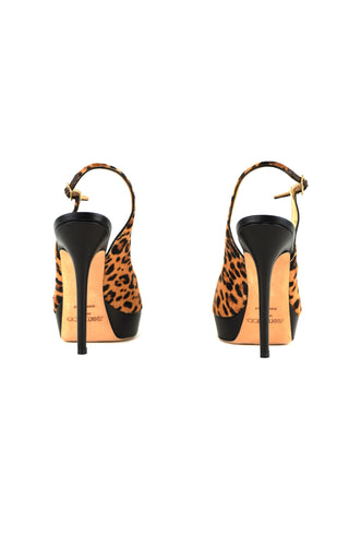 Leopard-Print Slingback Pumps