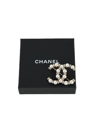 Pearl Crystal Nefertiti CC Brooch