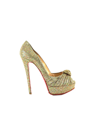 Jenny Glitter Peep-Toe Pumps