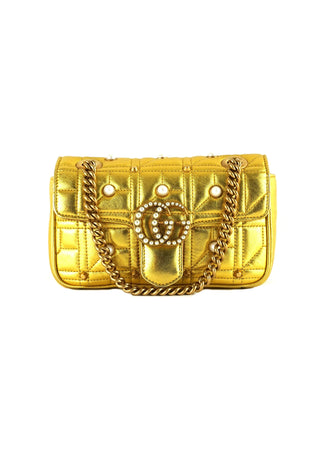 Studded Pearly GG Marmont Flap Bag