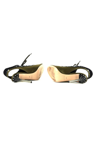 Limited Edition Swarovski Crystal-Embellished Slingback Sandals