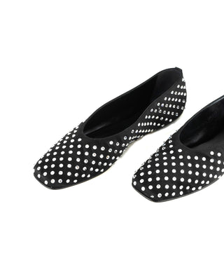 Crystal-Embellished Ballerina Flats