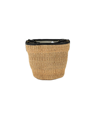 Logo Raffia Crossbody Bag