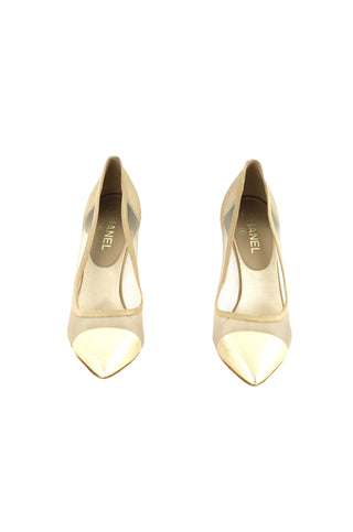 Point Toe Mesh Pumps